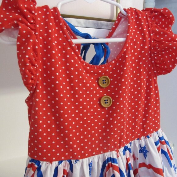 🔴🔴🔴SOLD🔴🔴🔴Eleanor Rose Girl's 4th of July Dress Size 5-6 EUC - Picture 5 of 7